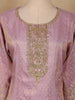 Lavender Silk Salwar Suit with Floral Embroidery - Diadem