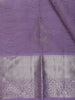 Lavender Silver Zari Woven Kanchipuram Tissue Silk Saree