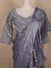 Lavender Solid Design Ruffle Organza Ready To Wear Saree
