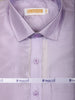 Lavender Solid Silk Shirt with Matching Dhoti Featuring Elegant Gold Zari Border