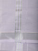 Lavender Solid Woven Design Shirt with Silver Zari Border Matching Dhoti Set