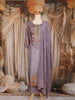 Lavender Thread Embroidered Design Crepe Straight Cut Salwar Suit