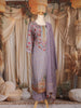 Lavender Thread Embroidered Design Crepe Straight Cut Salwar Suit