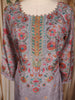 Lavender Thread Embroidered Design Crepe Straight Cut Salwar Suit