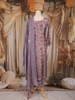 Lavender Thread Embroidered Design Crepe Straight Cut Salwar Suit