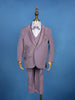 Lavender Tiger Embellished Kids Party Wear Polyester Suit Set
