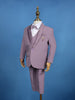 Lavender Tiger Embellished Kids Party Wear Polyester Suit Set