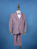 Lavender Tiger Embellished Kids Party Wear Polyester Suit Set