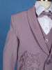 Lavender Tiger Embellished Kids Party Wear Polyester Suit Set