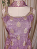 Lavender Zari Woven Design Silk Palazzo Suit with Dupatta