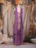 Lavender Zari Woven Design Silk Palazzo Suit with Dupatta