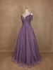 Lavender Beaded Design Party Wear Gown - Diadem