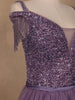 Lavender Beaded Design Party Wear Gown - Diadem