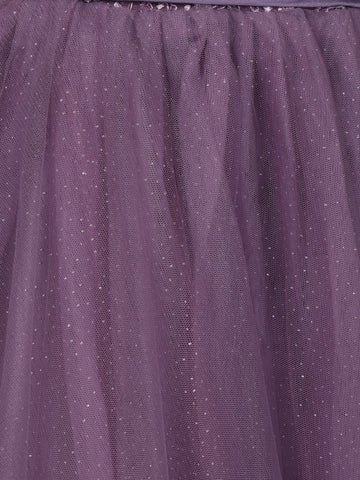 Lavender Beaded Design Party Wear Gown - Diadem
