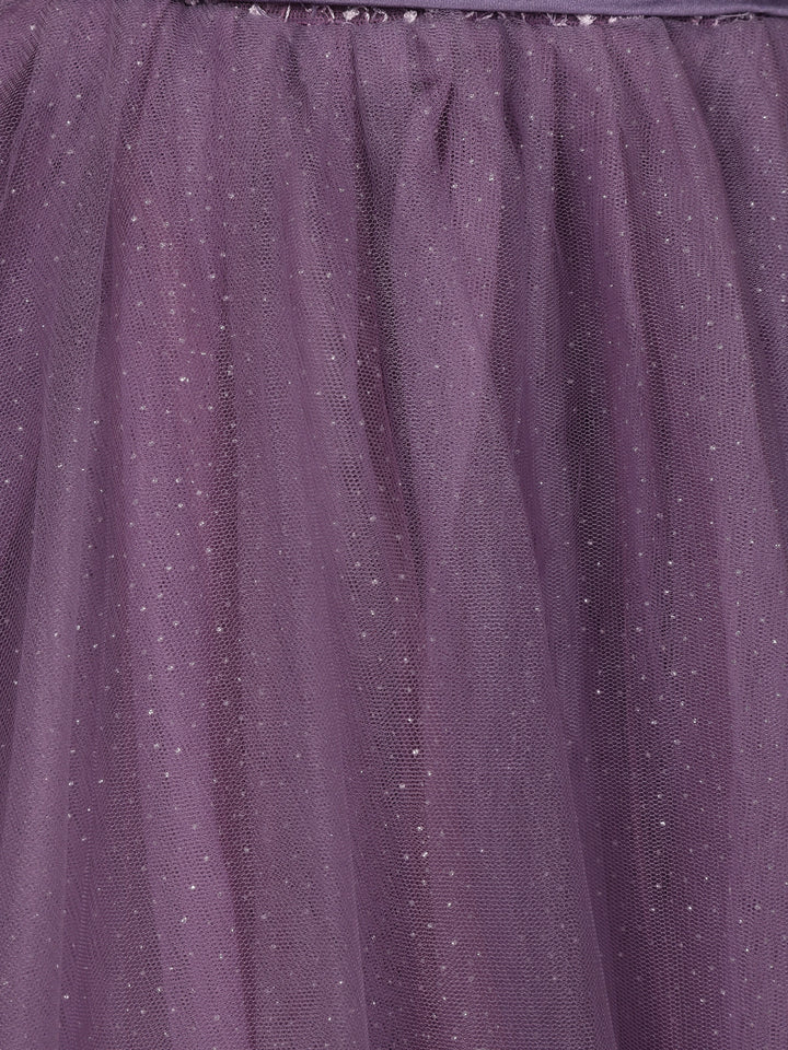 Lavender Beaded Design Party Wear Gown - Diadem