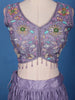 Lavender Beaded Sequins Floral Design Bridal Georgette Lehenga