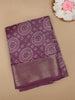 Lavender Chakaram Designed Fancy Cotton Saree - Diadem