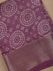Lavender Chakaram Designed Fancy Cotton Saree - Diadem