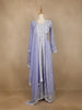 Lavender Crepe Palazzo Suit with Floral Embroidery Design - Diadem