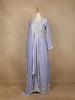 Lavender Crepe Palazzo Suit with Floral Embroidery Design - Diadem