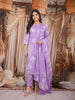 Lavender Floral Designed Cotton Salwar Suit