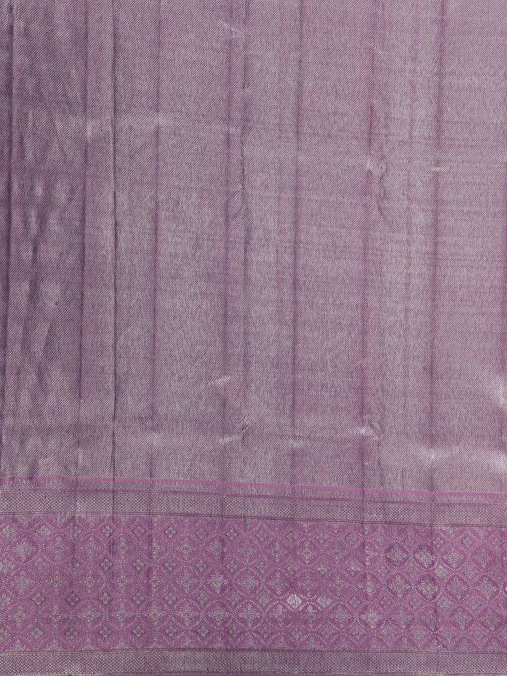 Lavender Diamond Woven Pure Kanchipuram Silk Saree - Diadem