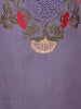 Lavender Floral Design Embroidered Cotton Salwar Suit - Diadem
