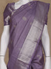 Lavender Floral Butta and Checks woven Silk Saree - Diadem