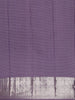 Lavender Floral Butta and Checks woven Silk Saree - Diadem