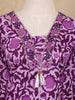 Lavender Floral Design Printed Cotton Salwar Suit - Diadem