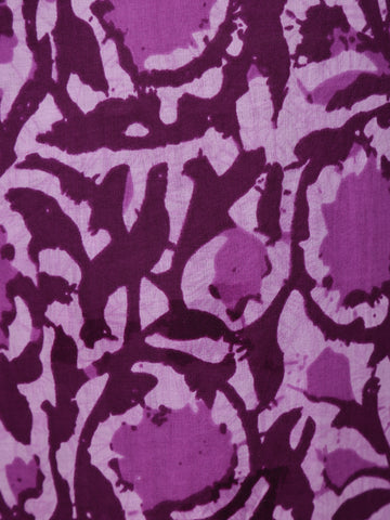 Lavender Floral Design Printed Cotton Salwar Suit - Diadem