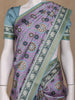 Lavender Floral Designed Semi Silk Saree - Diadem