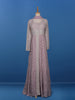Lavender Floral Designed Anarkali Georgette Gown - Diadem