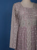 Lavender Floral Designed Anarkali Georgette Gown - Diadem
