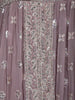 Lavender Floral Designed Anarkali Georgette Gown - Diadem