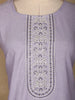 Lavender Floral Designed Cotton Kurti