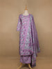 Lavender Floral Designed Cotton Salwar Suit - Diadem