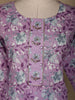 Lavender Floral Designed Cotton Salwar Suit - Diadem