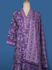 Lavender Floral Designed Cotton Straight Cut Salwar Suit - Diadem