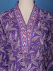 Lavender Floral Designed Cotton Straight Cut Salwar Suit - Diadem