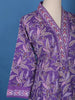 Lavender Floral Designed Cotton Straight Cut Salwar Suit - Diadem
