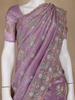 Lavender Floral Designed Organza Designer Saree - Diadem
