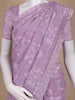 Lavender Floral Designed Organza Designer Saree