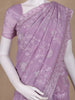 Lavender Floral Designed Organza Designer Saree