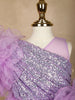 Lavender Floral Designed Party Gown for Girls - Diadem