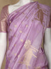 Lavender Floral Designed Semi Silk Fancy Saree