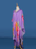 Lavender Floral Designed Semi Silk Straight Cut Salwar Suit - Diadem