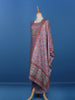 Lavender Floral Designed Semi Silk Straight Cut Salwar Suit - Diadem