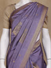 Lavender Floral Designed Semi Tussar Saree - Diadem