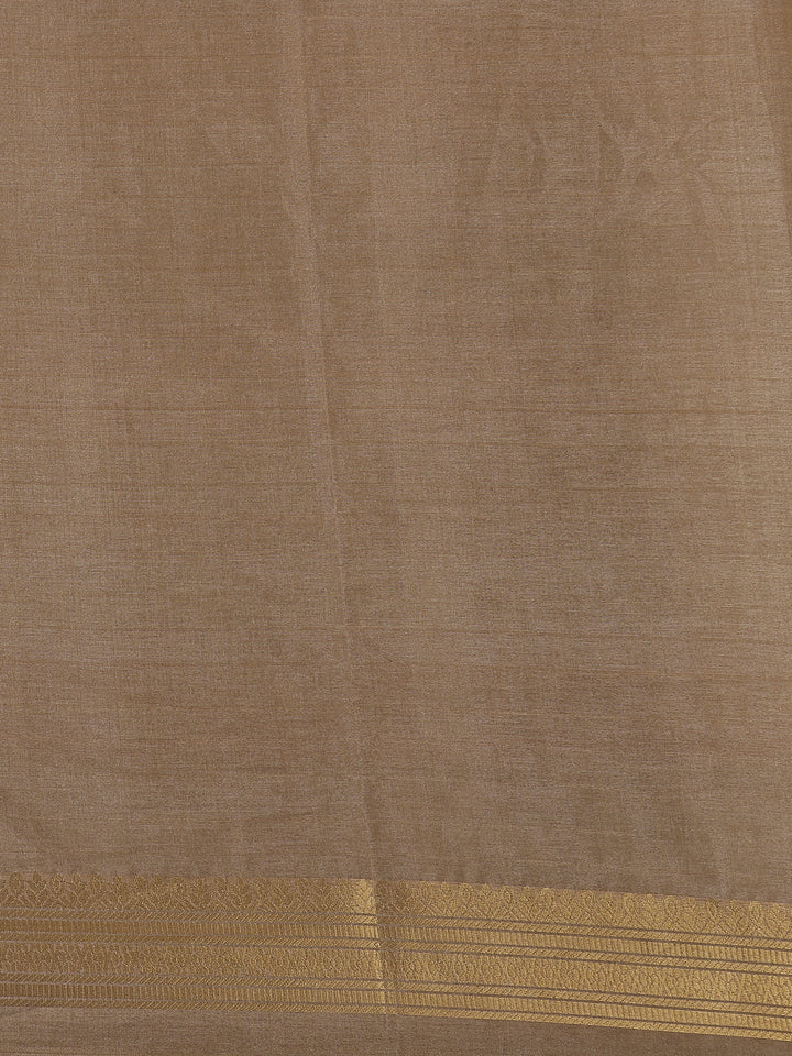 Lavender Floral Designed Semi Tussar Saree - Diadem